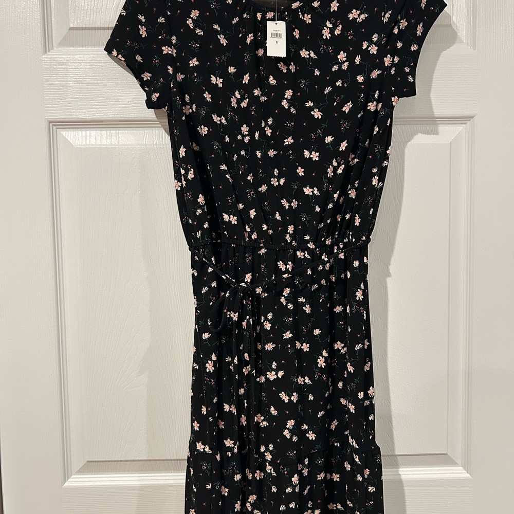 Banana Republic Black Floral Dress
